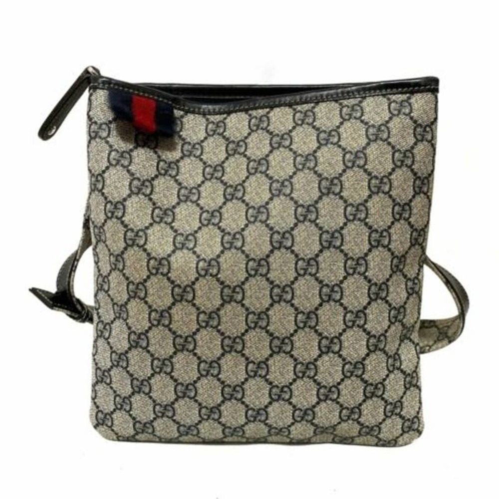 💎✨Authentic✨💎Gucci Supreme Cream Navy Red PVC Shoulder Bag❗
